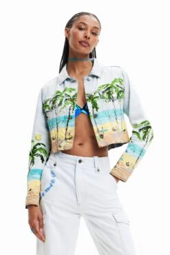 Desigual Chaq Invar - Veste En Jean - Water Blue