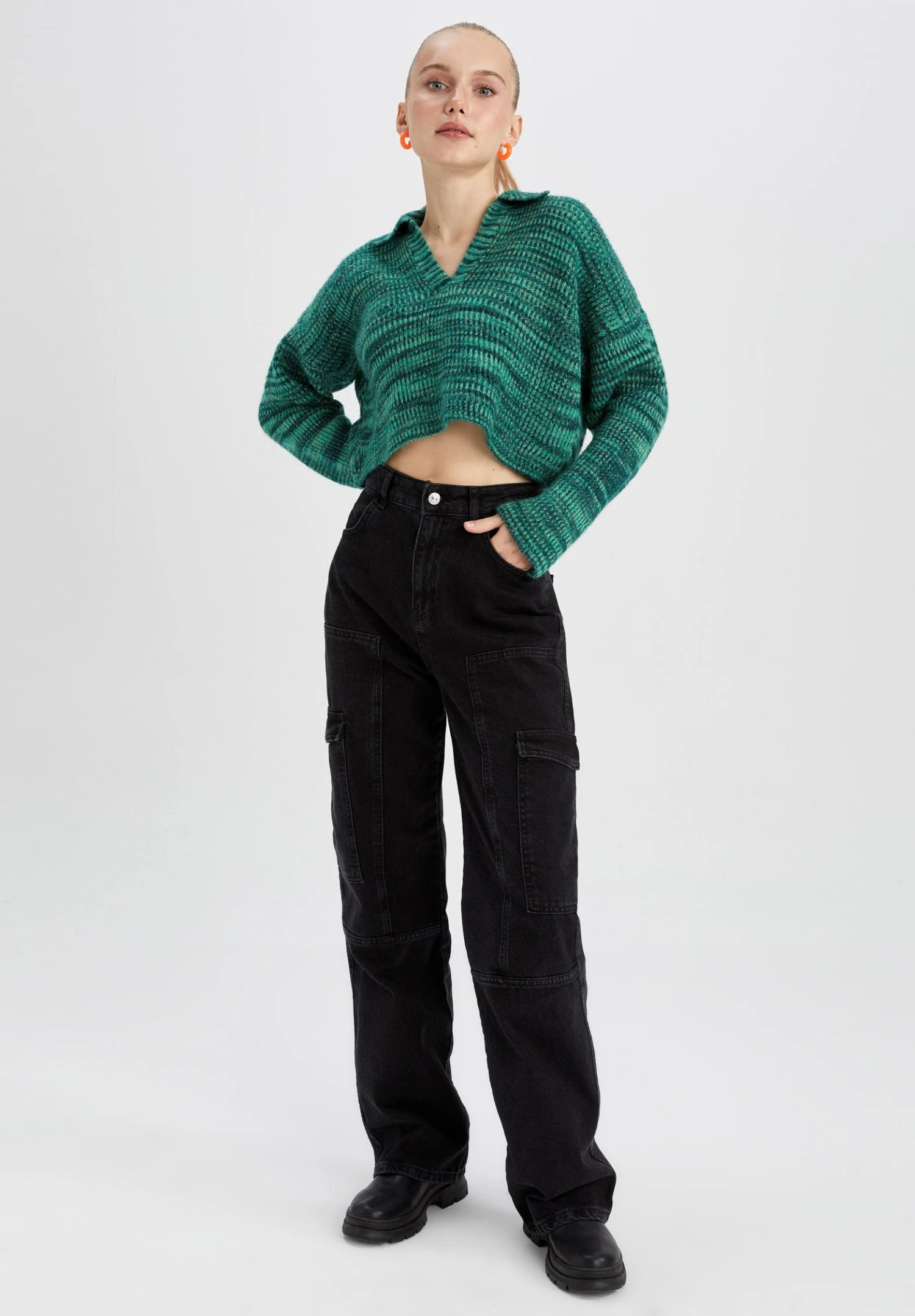 DeFacto Relax Fit - Pullover - Green 4 DeFacto Relax Fit - Pullover - Green – Image 2