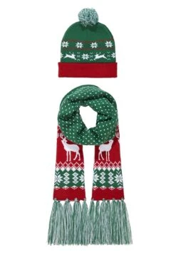 URBAN CLASSICS Christmas Set - Écharpe - Green/Red -Next Soldes 67bd8c3cdd464beea7b091108c94719e