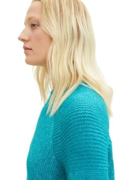 Tom Tailor Pullover - Teal Blue Melange -Next Soldes 68cd10c433ff40f992b0c9085ee33be2