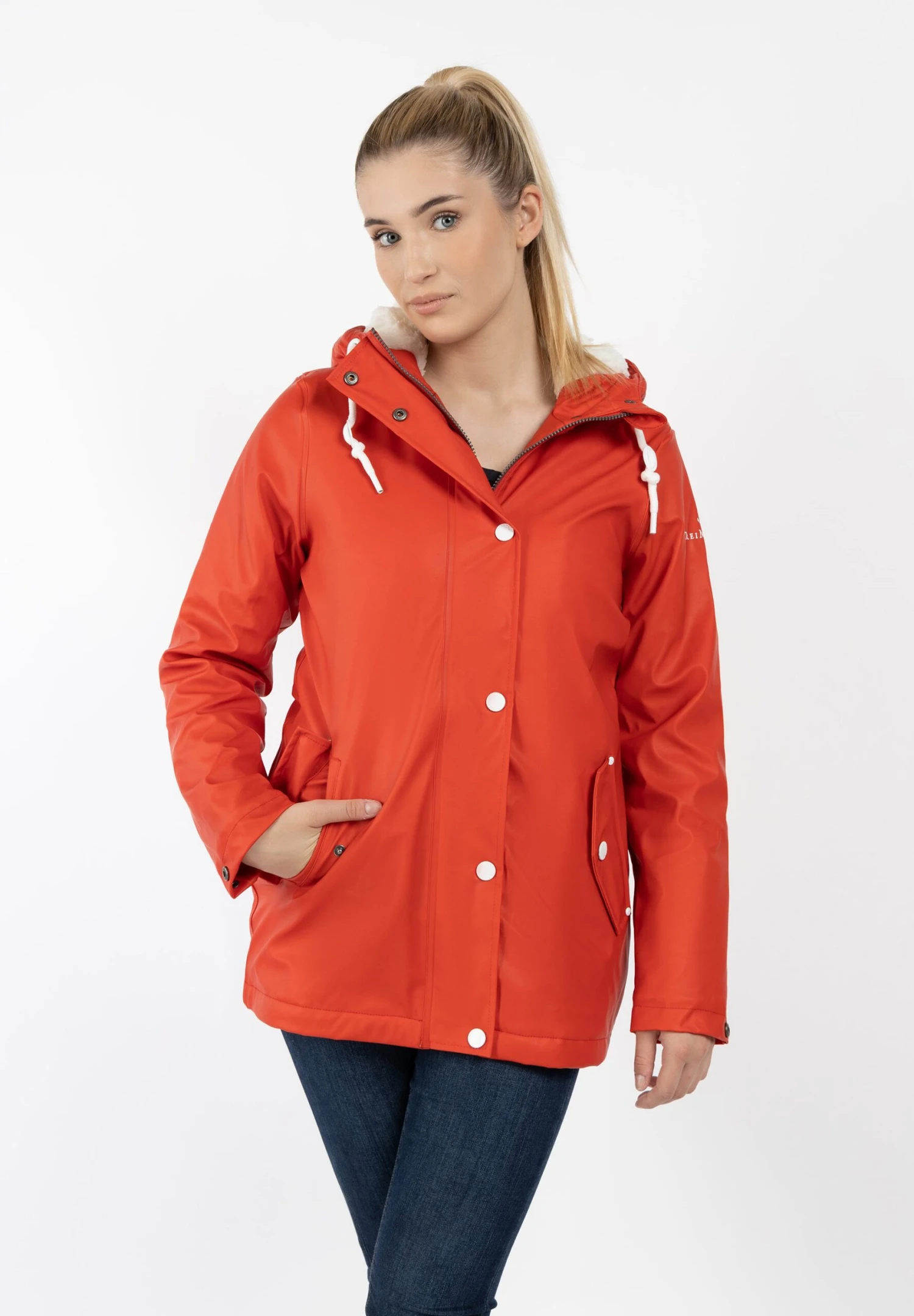 Dreimaster Regenjacke Mit Webpelzfutter In Teddyoptik Drymaster - Blouson - Rot 3 Dreimaster Regenjacke Mit Webpelzfutter In Teddyoptik Drymaster - Blouson - Rot