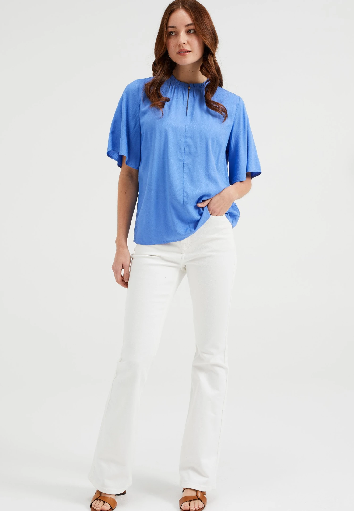 WE FASHION Met Structuur - Blouse - Blue 4 WE FASHION Met Structuur - Blouse - Blue – Image 2