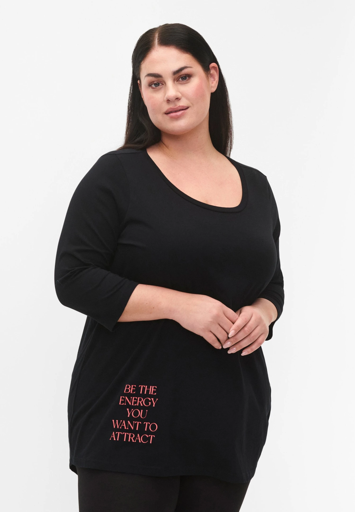 Zizzi Mit 3/4 Ärmeln - T-Shirt À Manches Longues - Black 3 Zizzi Mit 3/4 Ärmeln - T-Shirt À Manches Longues - Black