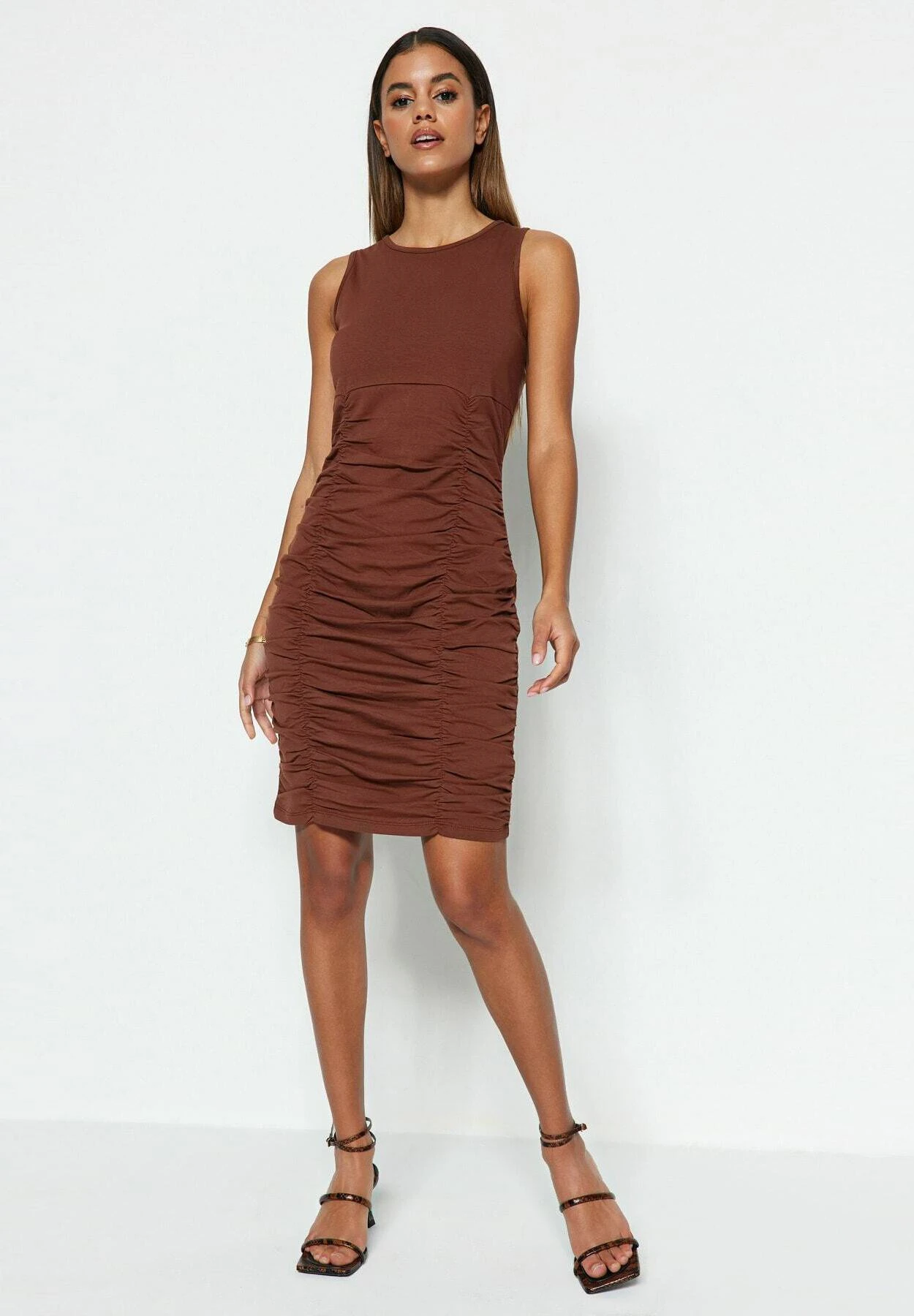 Trendyol Robe Fourreau - Brown 4 Trendyol Robe Fourreau - Brown – Image 2