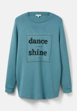 Tom Tailor Langarm Mit Glitzerndem Textprint  - T-Shirt À Manches Longues - Pastel Teal -Next Soldes 6b5c71e37e234a27b630f18ea6fb32db