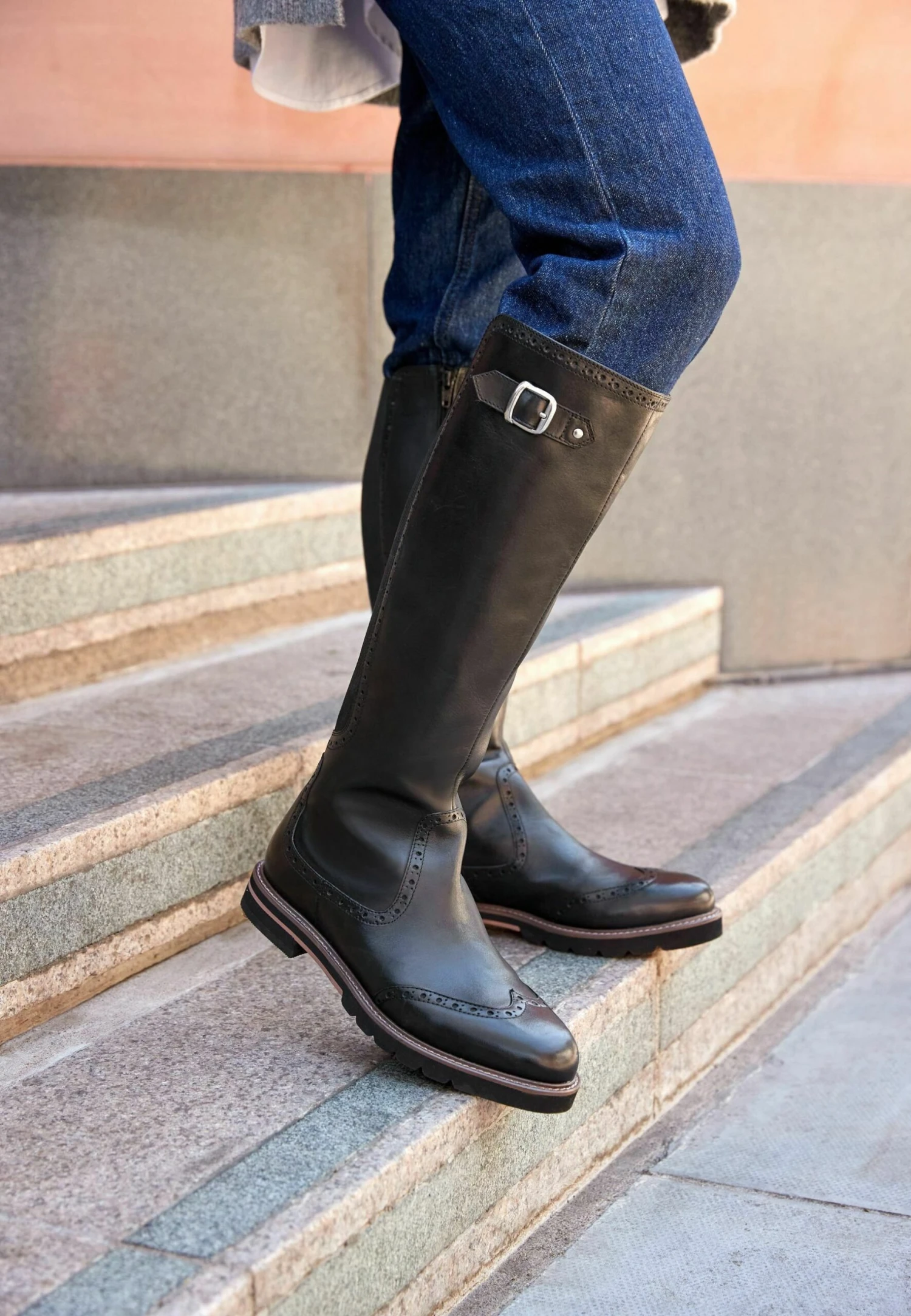 Next Forever Comfort Brogue Detail Regular - Santiags - Black 4 Next Forever Comfort Brogue Detail Regular - Santiags - Black – Image 2