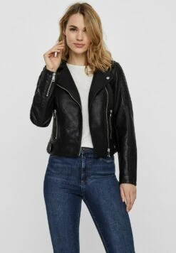 Vero Moda Perfecto - Veste En Similicuir - Black