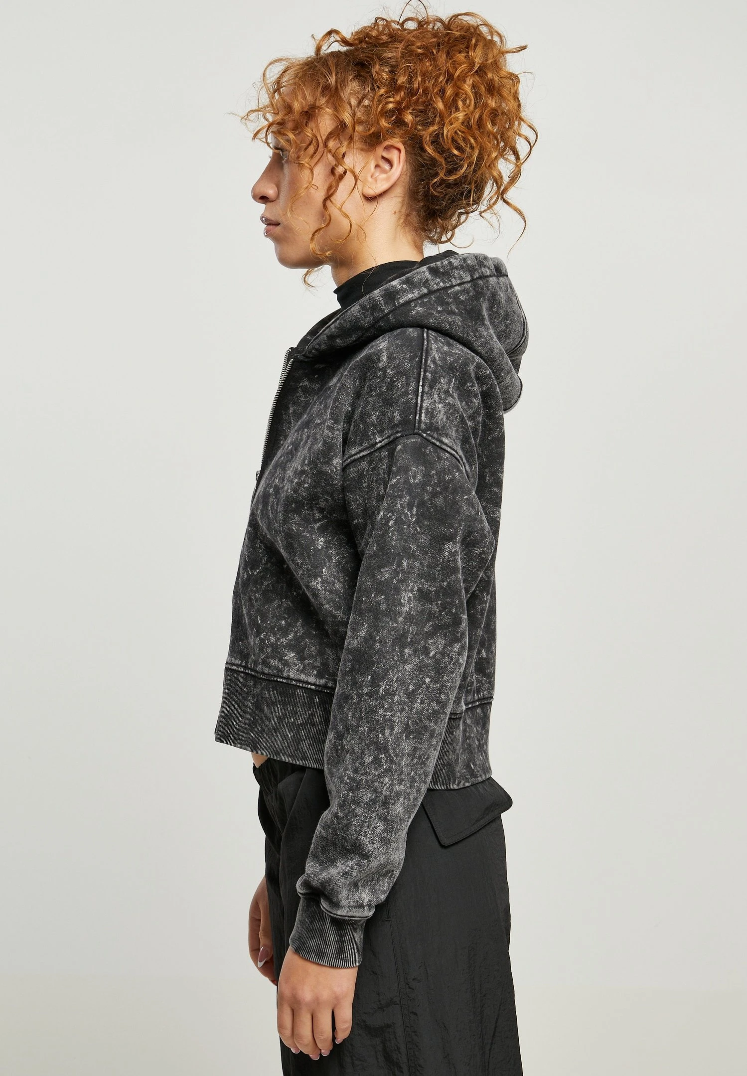 URBAN CLASSICS Towel Washed - Sweat Zippé - Black 7 URBAN CLASSICS Towel Washed - Sweat Zippé - Black – Image 5