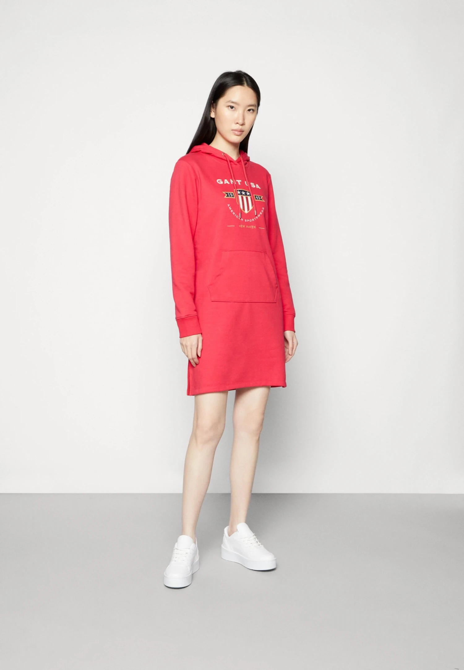 Gant Banner Shield Hoodie Dress - Robe De Jour - Raspberry Red 3 Gant Banner Shield Hoodie Dress - Robe De Jour - Raspberry Red