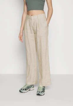 Gina Tricot Denise Trousers - Pantalon Classique - Lt Linen Beige