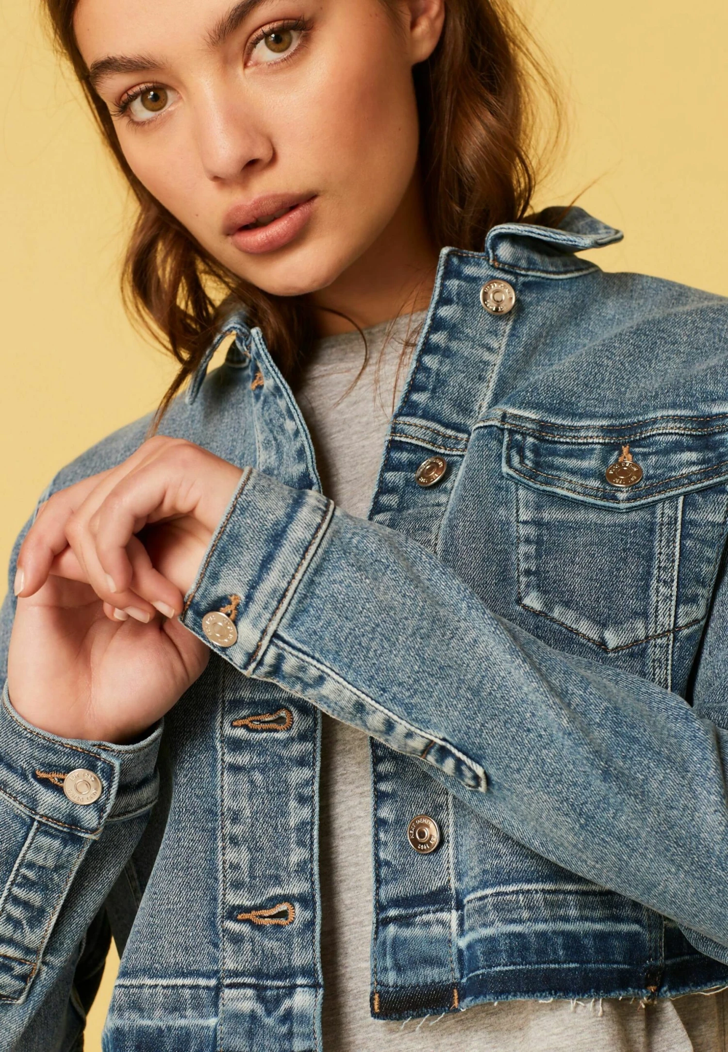 Next Crop Standard - Veste En Jean - Mid Blue Denim 6 Next Crop Standard - Veste En Jean - Mid Blue Denim – Image 4