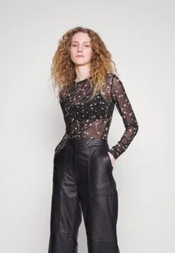 Bruuns Bazaar Thora Lis Blouse - T-Shirt À Manches Longues - Black