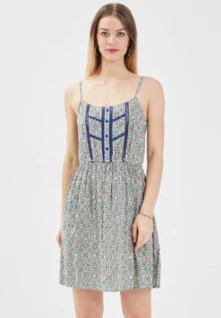 Mit Trägern - Robe De Jour - Blanc