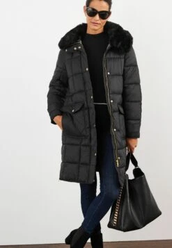 Next With Collar Standard - Manteau D'Hiver - Black -Next Soldes 70ea0ae91a564c48b70d04a13490f578