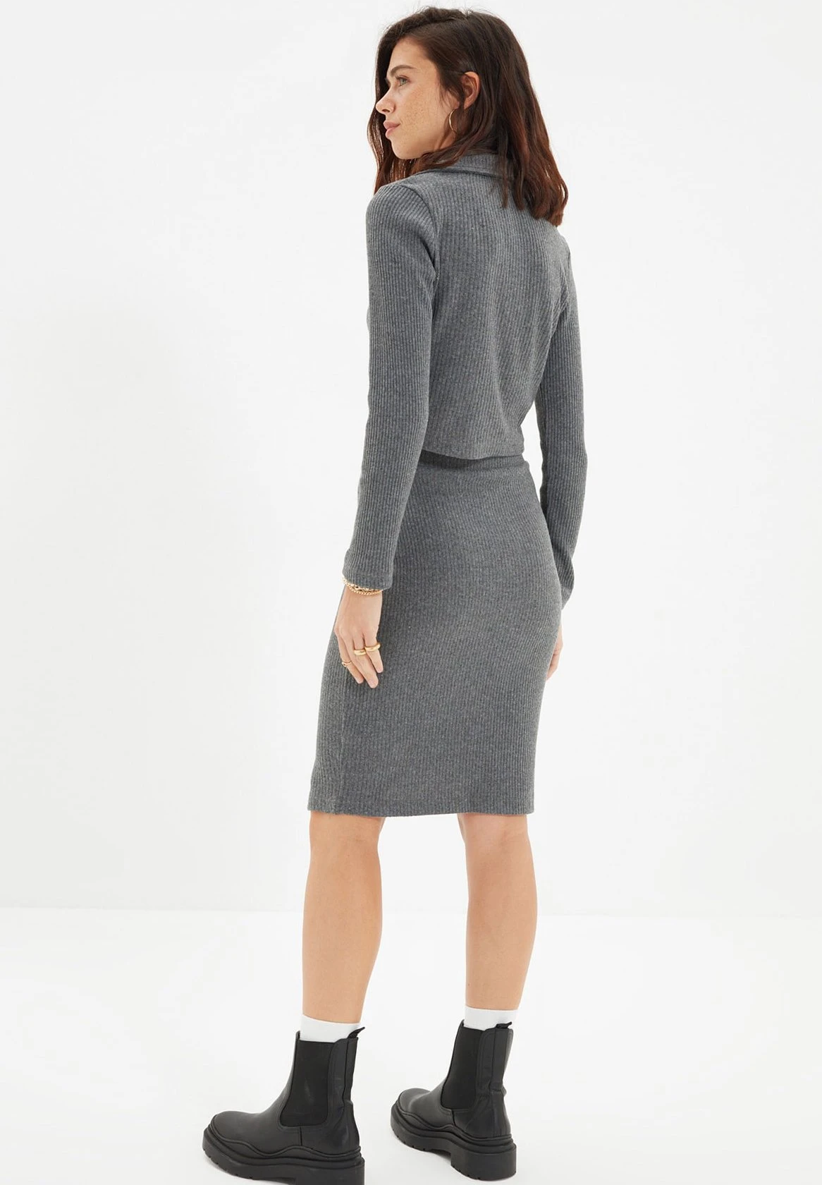 Trendyol Jupe Crayon - Grey 5 Trendyol Jupe Crayon - Grey â Image 3