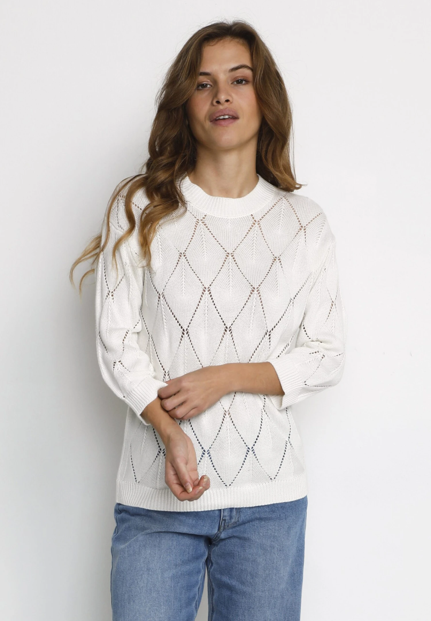 Kaffe Silia - Pullover - Chalk 3 Kaffe Silia - Pullover - Chalk