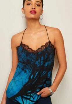 Next Trim Cami Petite - Caraco - Blue Black Scenic Print -Next Soldes 72e40e813a6d4349ad9045820fed9601