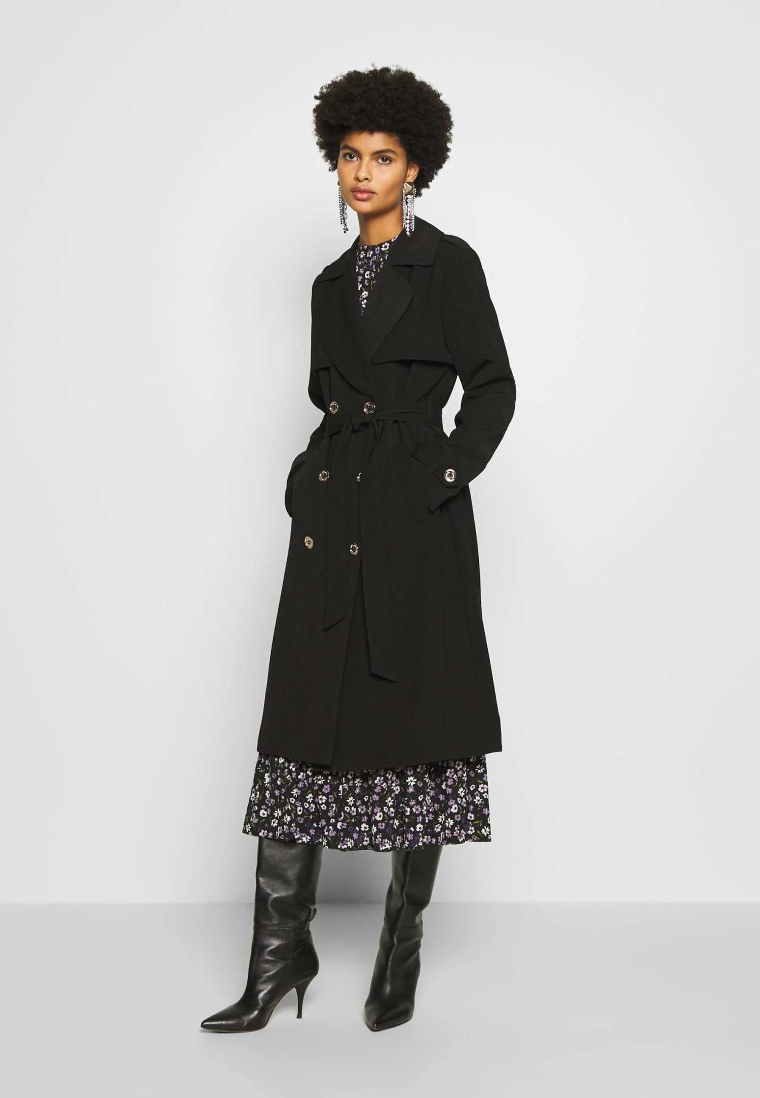 MICHAEL Michael Kors Drapy - Trench - Black 3 MICHAEL Michael Kors Drapy - Trench - Black