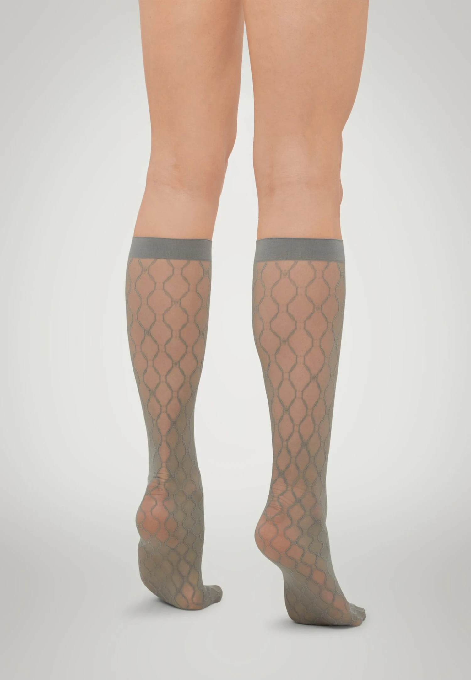 Wolford Monogram - Chaussettes Hautes - Soft Pewter 4 Wolford Monogram - Chaussettes Hautes - Soft Pewter â Image 2