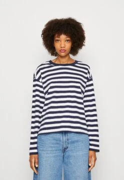 Monki T-Shirt À Manches Longues - Blue Dark