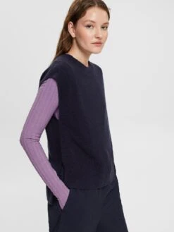 ESPRIT Vest - Pullover - Navy -Next Soldes 76c3049ccee74ebea7b217b7307be8e7