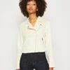 Pieces Pckamille Biker Jacket - Veste En Similicuir - Birch