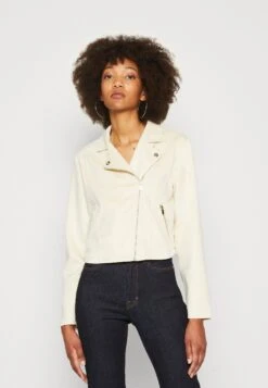 Pieces Pckamille Biker Jacket - Veste En Similicuir - Birch