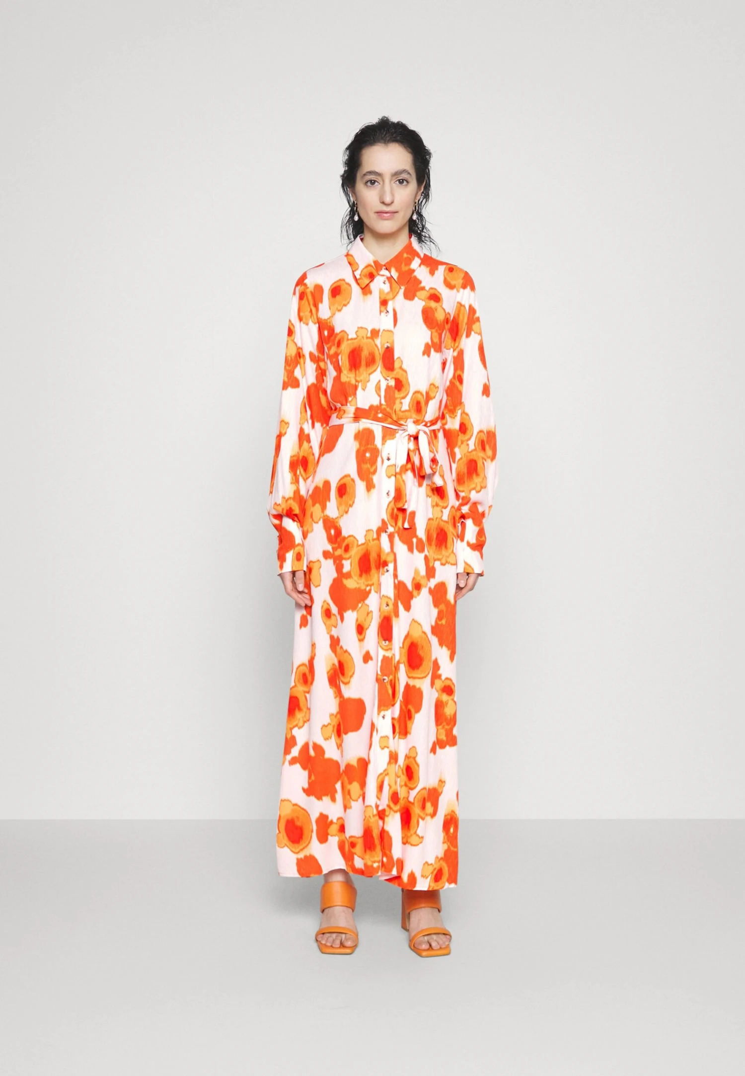 Selected Femme Slfnicolette Ls - Robe Chemise - Orangeade 3 Selected Femme Slfnicolette Ls - Robe Chemise - Orangeade