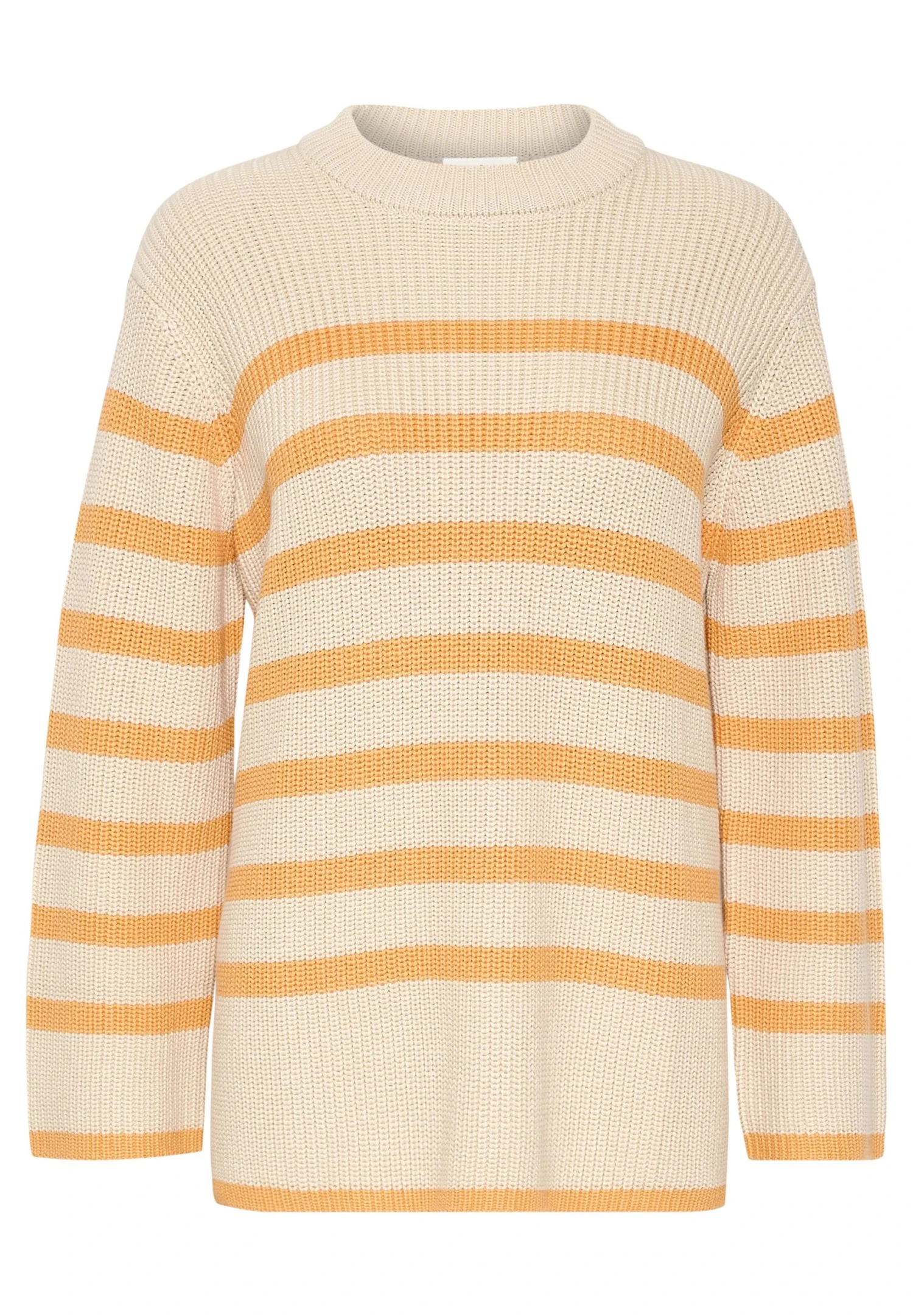 Kaffe Kacilla - Pullover - Sand Dollar Mock Orange Stripe 7 Kaffe Kacilla - Pullover - Sand Dollar Mock Orange Stripe – Image 5