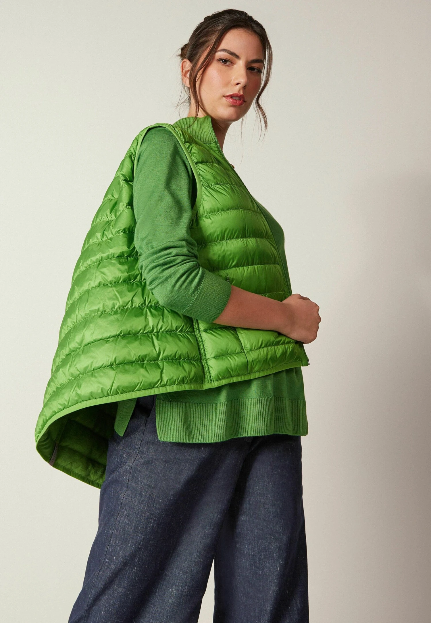 Doubleface - Veste Sans Manches - Grün Leaf Green 4 Doubleface - Veste Sans Manches - Grün Leaf Green – Image 2