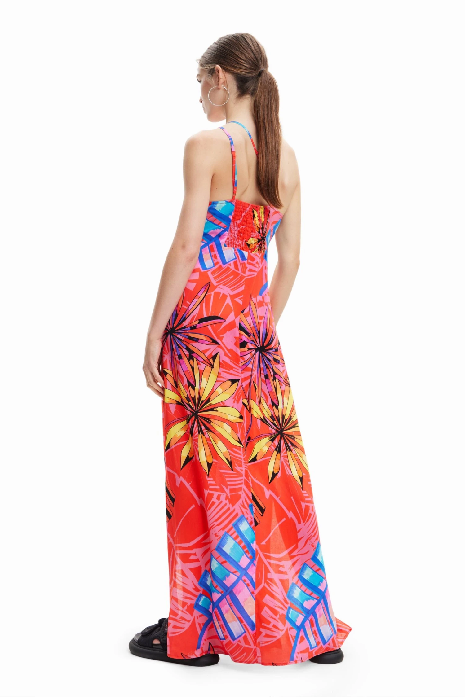 Desigual Vest Kawai - Robe Longue - Poppy Coral 5 Desigual Vest Kawai - Robe Longue - Poppy Coral – Image 3