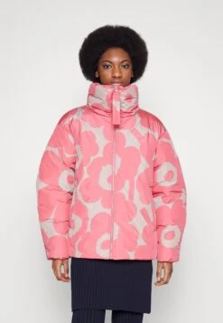 Meilleures ventes 23 Marimekko Judea Unikko Coat - Doudoune - Beige/Pink