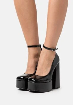 Phoenix Ankle Strap Court Platform - Escarpins À Plateforme - Black