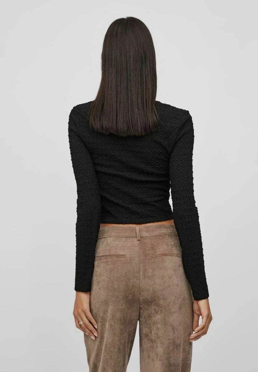 Vila Kordelzug - T-Shirt À Manches Longues - Black 5 Vila Kordelzug - T-Shirt À Manches Longues - Black – Image 3