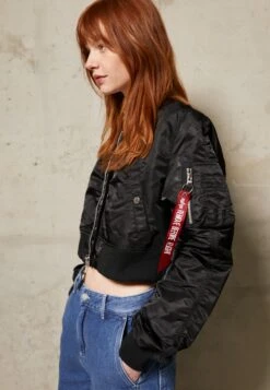 Alpha Industries Boxy - Blouson Bomber - Black