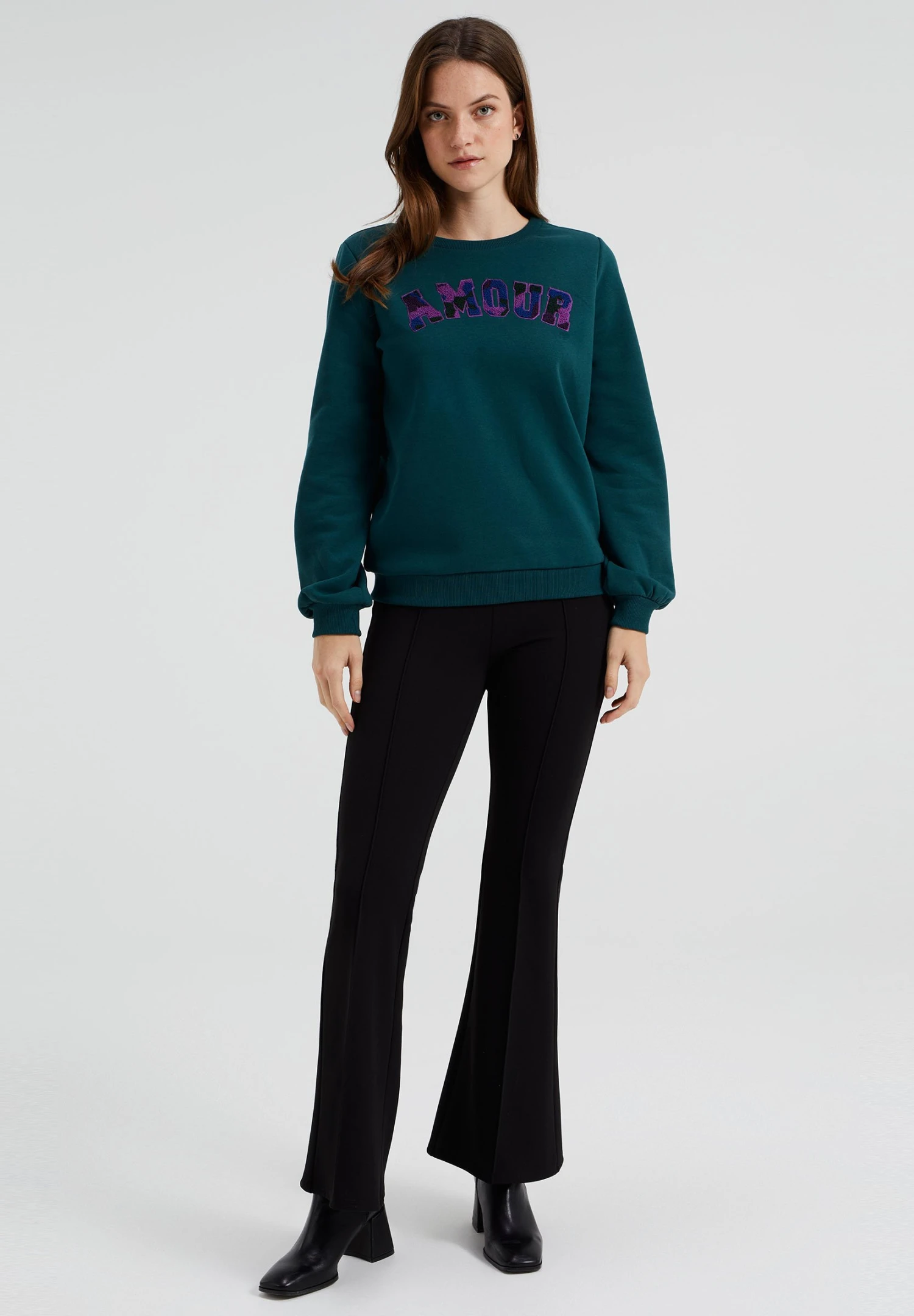 WE FASHION Sweatshirt - Green 4 WE FASHION Sweatshirt - Green – Image 2