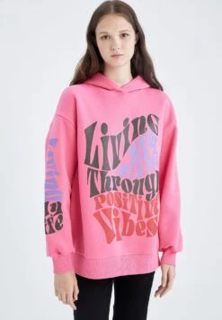 DeFacto Oversize Fit - Sweat À Capuche - Pink