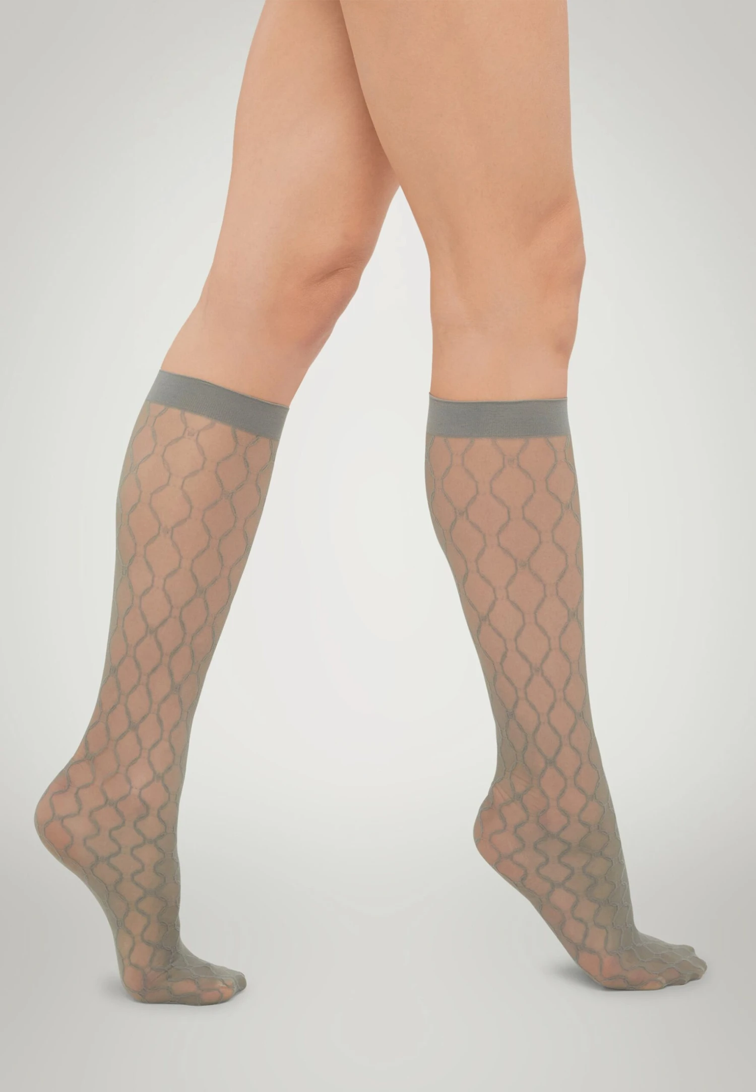 Wolford Monogram - Chaussettes Hautes - Soft Pewter 5 Wolford Monogram - Chaussettes Hautes - Soft Pewter â Image 3