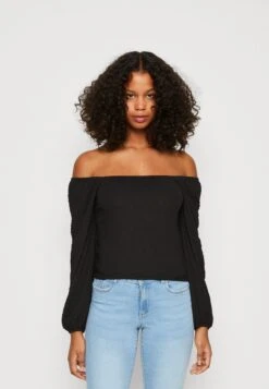 ONLY Onlmai Square Neck - T-Shirt À Manches Longues - Black