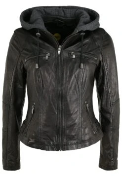 Buffalo Be Yourself - Veste En Cuir - Black -Next Soldes 8082da9f0c954198b12f227e15664663