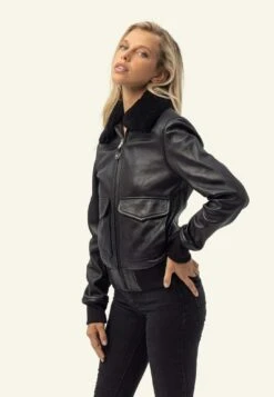 SERGE PARIENTE Romane - Veste En Cuir - Black -Next Soldes 817133ac1fa942c0b1542469878a8ff3