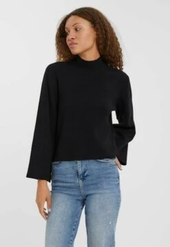 Vero Moda Weiter High Neck - T-Shirt À Manches Longues - Black