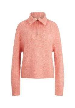 TOM TAILOR Denim Mit Troyer Kragen  - Pullover - Peach Pink Melange -Next Soldes 81e4e66839aa4cd4add3e4d2e6070311
