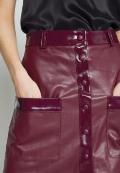 Staud Paper Skirt - Minijupe - Plum -Next Soldes 82a2ecc75e1c45219ad17a6020dfad95