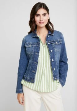 Tom Tailor Authentic Jacket - Veste En Jean - Used Dark Stone Blue Denim