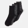 Pieces Pcsebby Glitter Socks 4 Pack - Chaussettes - Black