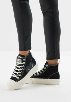 British Knights Kaya Mid - Baskets Montantes - Black Black Heart/Off White