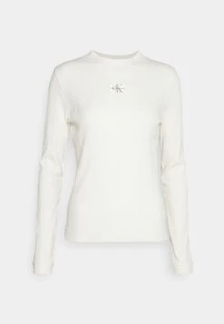 Calvin Klein Jeans Badge - T-Shirt À Manches Longues - Ivory -Next Soldes 843b1a7bc3194c28bb40064e78ed24c8