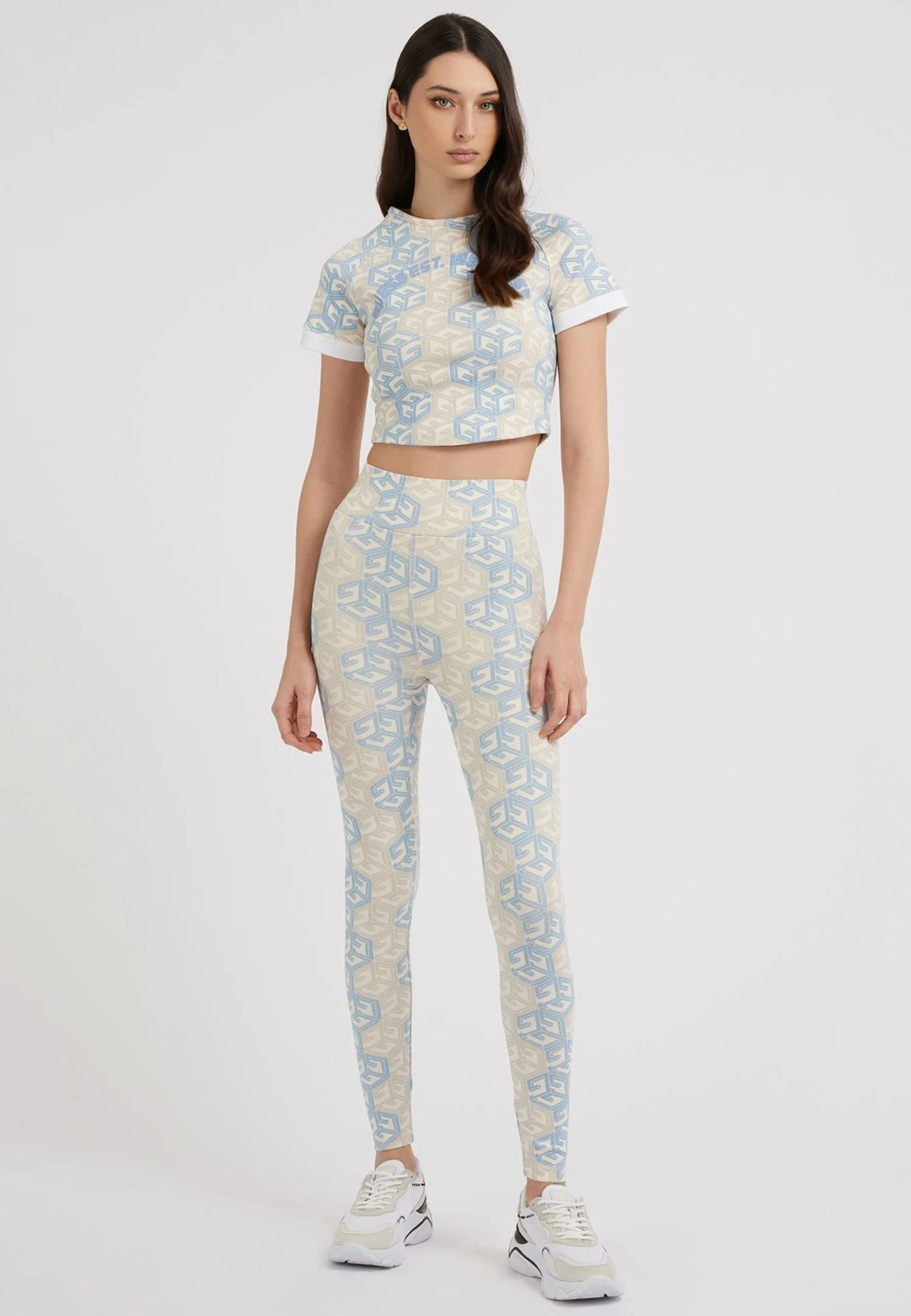 Guess Mit G-Cube Logo - Legging - Hellblau 4 Guess Mit G-Cube Logo - Legging - Hellblau – Image 2