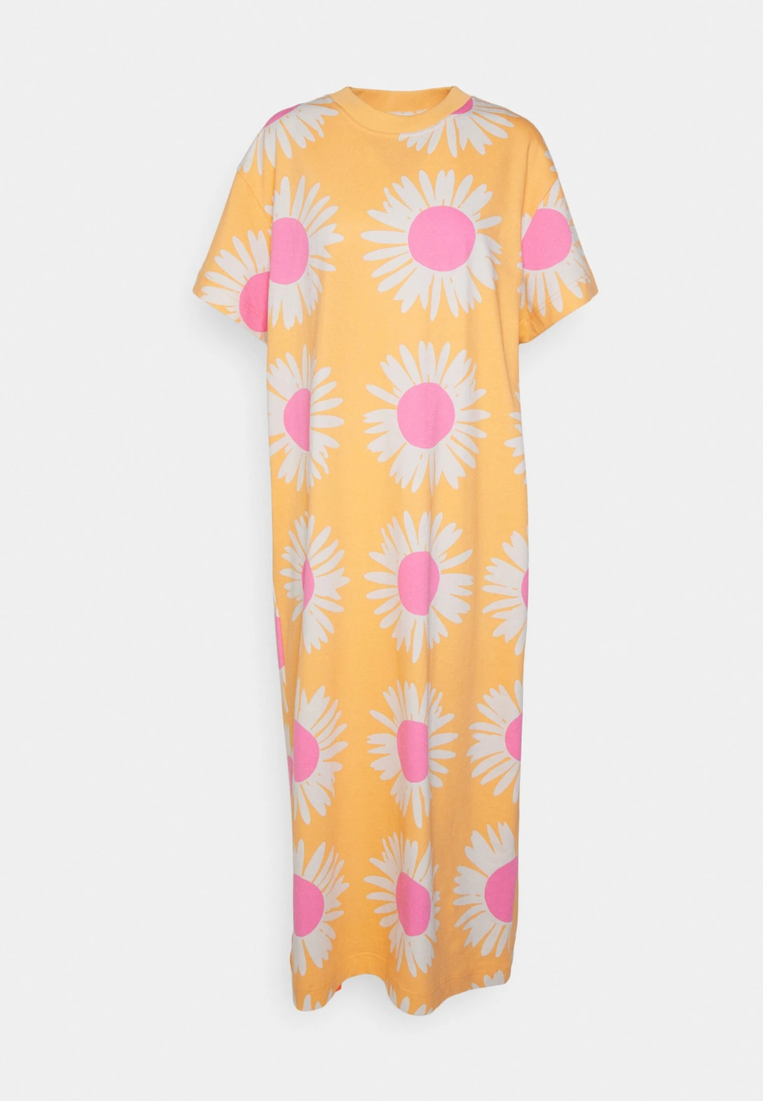Marimekko Genista Auringonkukka Dress - Robe En Jersey - Orange/Pink/Grey 6 Marimekko Genista Auringonkukka Dress - Robe En Jersey - Orange/Pink/Grey – Image 4